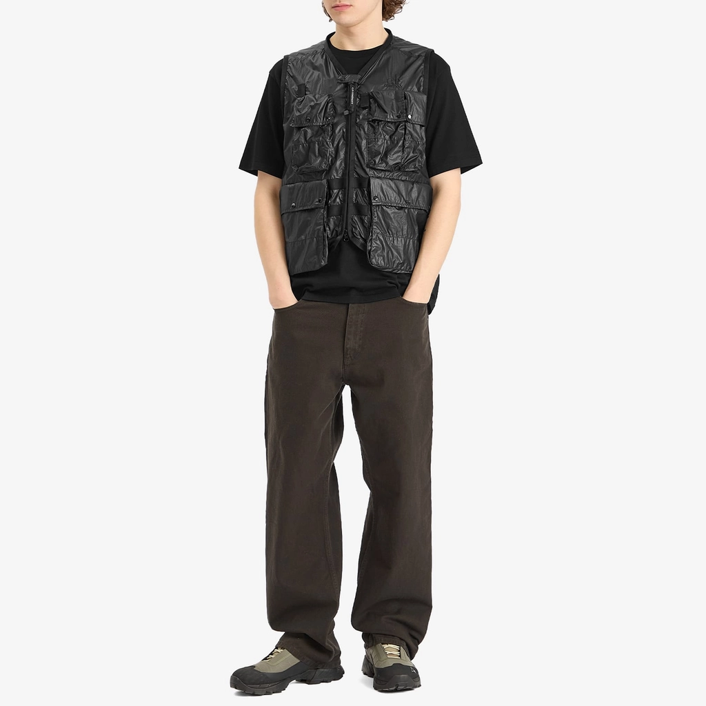CP Company Men's CS II Multipocket Logo Vest Black